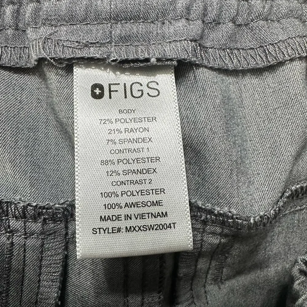 Figs Tansen Jogger Scrub Pants Men's Small Tall Stretch MXXSW2004‎ Solid Gray